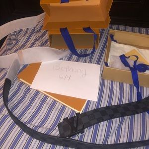 Authentic Louis Vuitton Belt W Receipt Fits 30-36